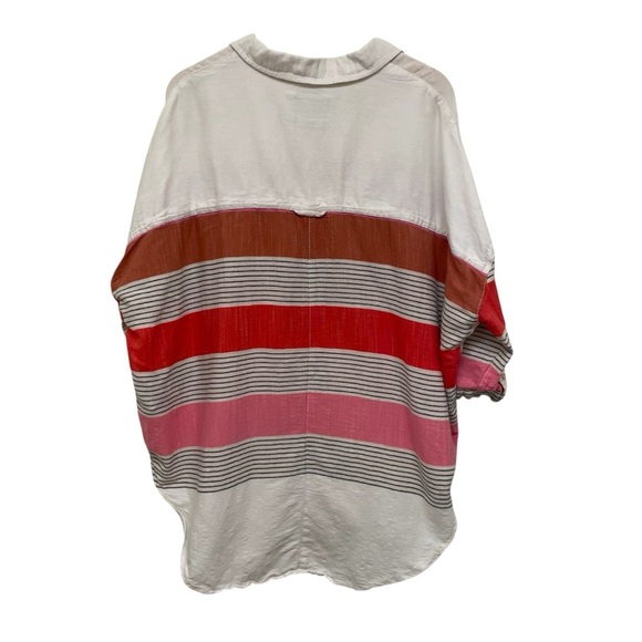 Anthropologie Holding Horses Monroe Striped Button Down Oversized Top Size M/L - Picture 3 of 12